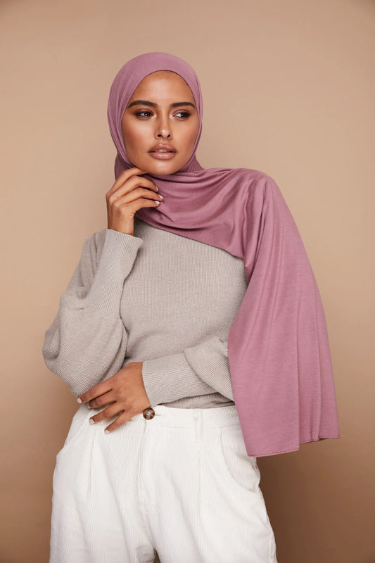 Pink Roses Jersey Hijabj